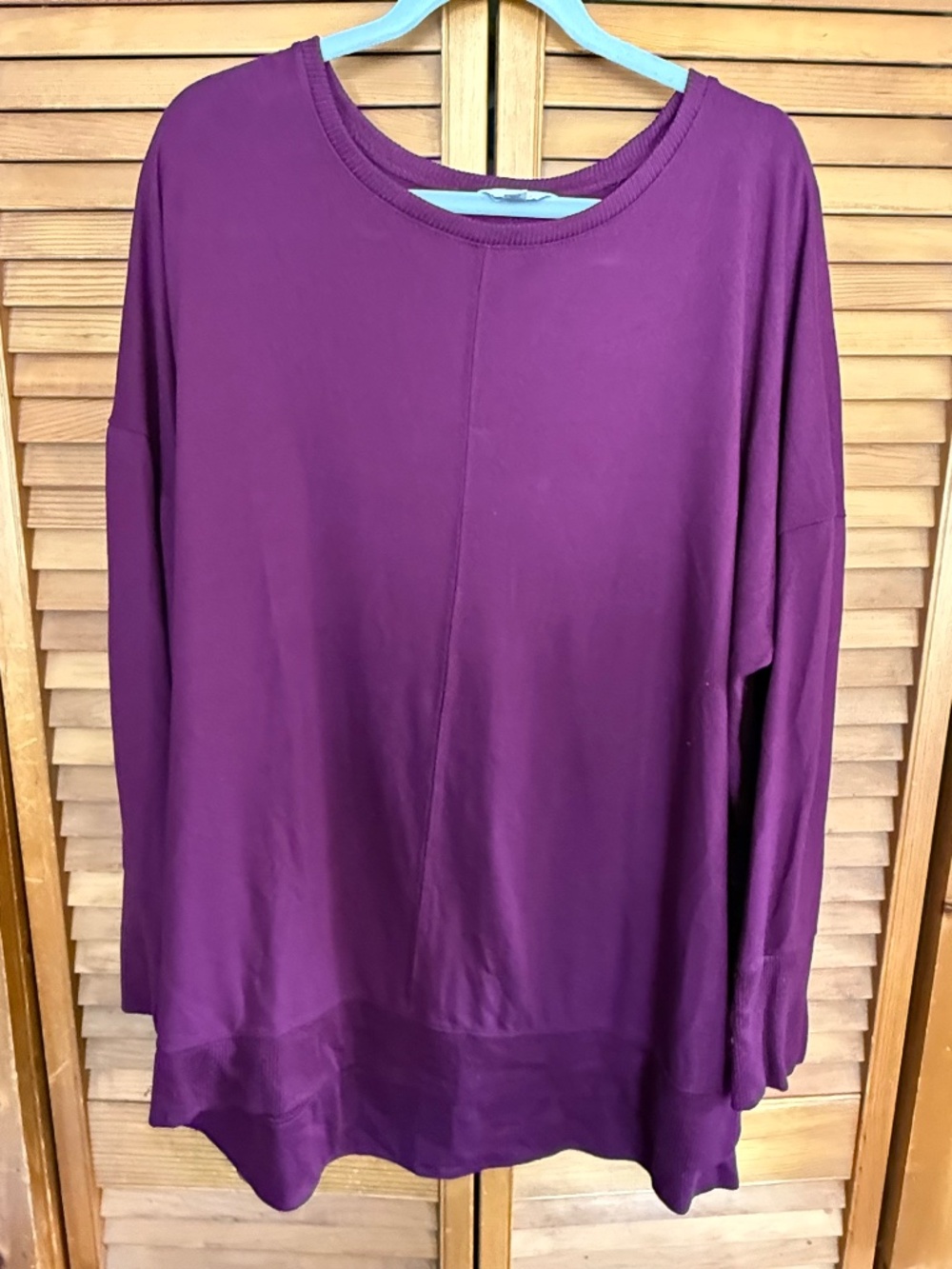 Time & Tru Purple Tunic Sweater